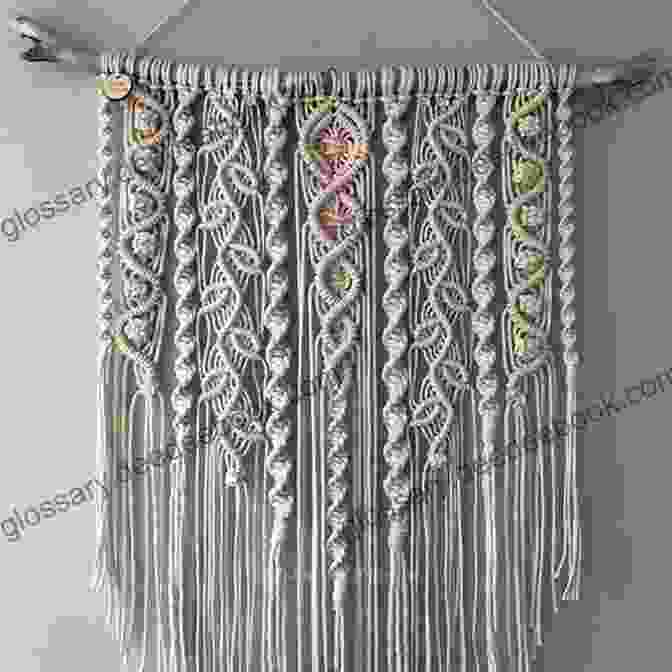 An Elegant Macrame Wall Hanging With Intricate Knotwork And Soft, Flowing Cords DIY Woven Art: Inspiration And Instruction For Handmade Wall Hangings Rugs Pillows And More