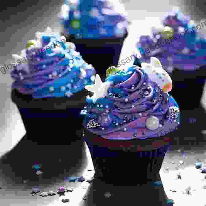 Cupcakes Adorned With A Mesmerizing Galaxy Design Heavenly Hash Celestial Delights: A Collection Of 50 Out Of This World Cookbook Recipes