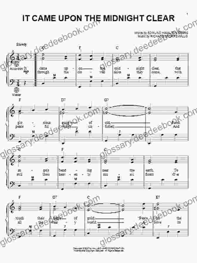 It Came Upon A Midnight Clear Sheet Music With A Winter Scene (Trumpet 1) Christmas For Four Brass Quartet: Medley Of 10 Christmas Carols