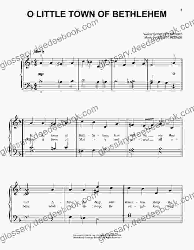 O Little Town Of Bethlehem Sheet Music With A Winter Scene (Trumpet 1) Christmas For Four Brass Quartet: Medley Of 10 Christmas Carols