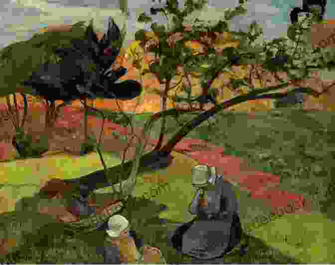 Post Impressionistic Painting Of A Breton Woman In A Forest By Paul Gauguin BRITTANY: Brittany In A (French Impressions 1)