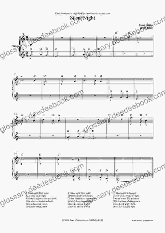 Silent Night, Holy Night Sheet Music With A Christmas Scene (Trumpet 1) Christmas For Four Brass Quartet: Medley Of 10 Christmas Carols