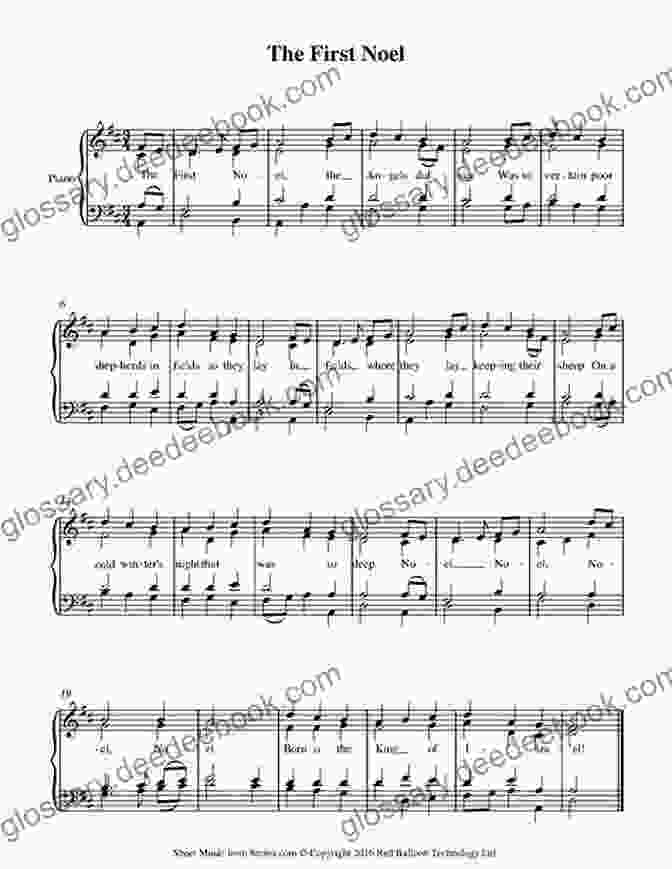 The First Noel Sheet Music With A Shepherd And Sheep (Trumpet 1) Christmas For Four Brass Quartet: Medley Of 10 Christmas Carols